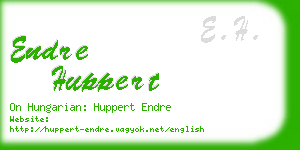 endre huppert business card